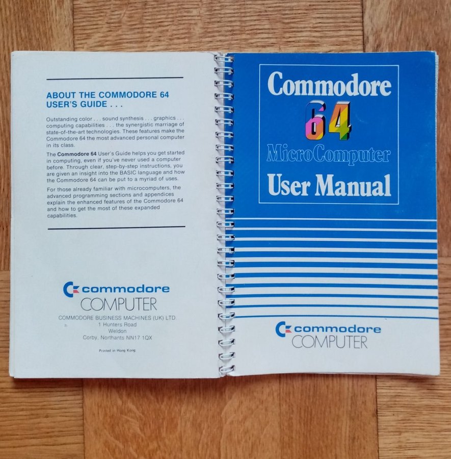 Commodore 64 Microcomputer User Manual [CBM UK 1984] Printed in Hong Kong