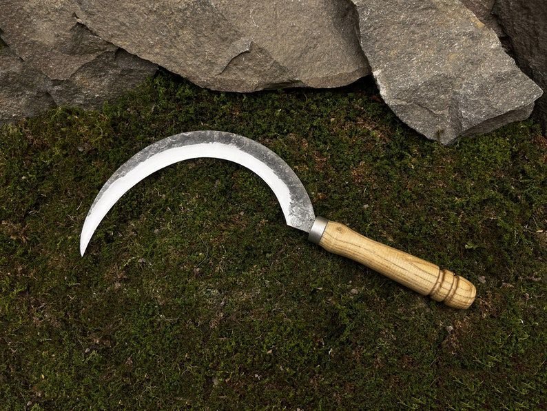 Forged Sickle Perfect for harvesting crops and clearing overgrowth Essential