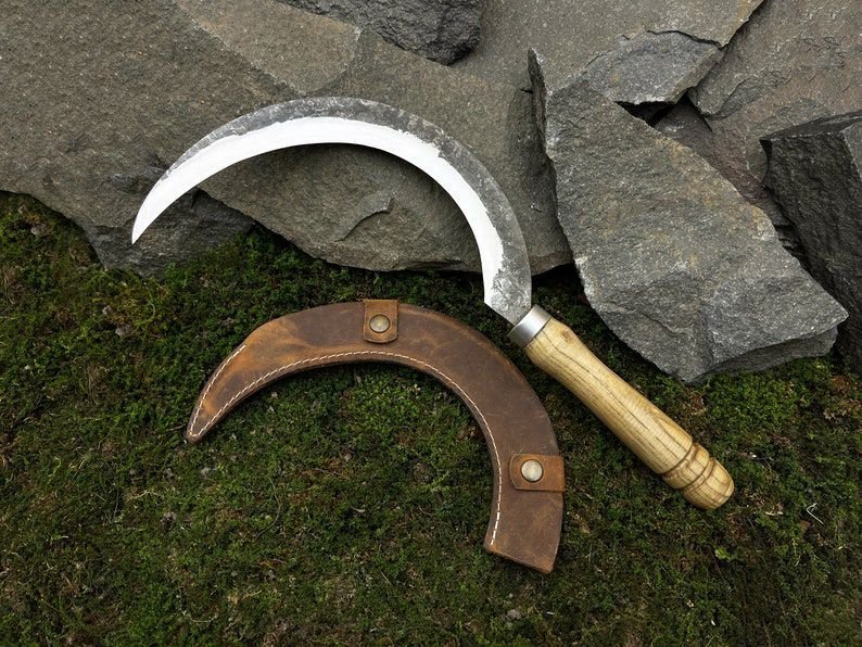 Forged Sickle Perfect for harvesting crops and clearing overgrowth Essential