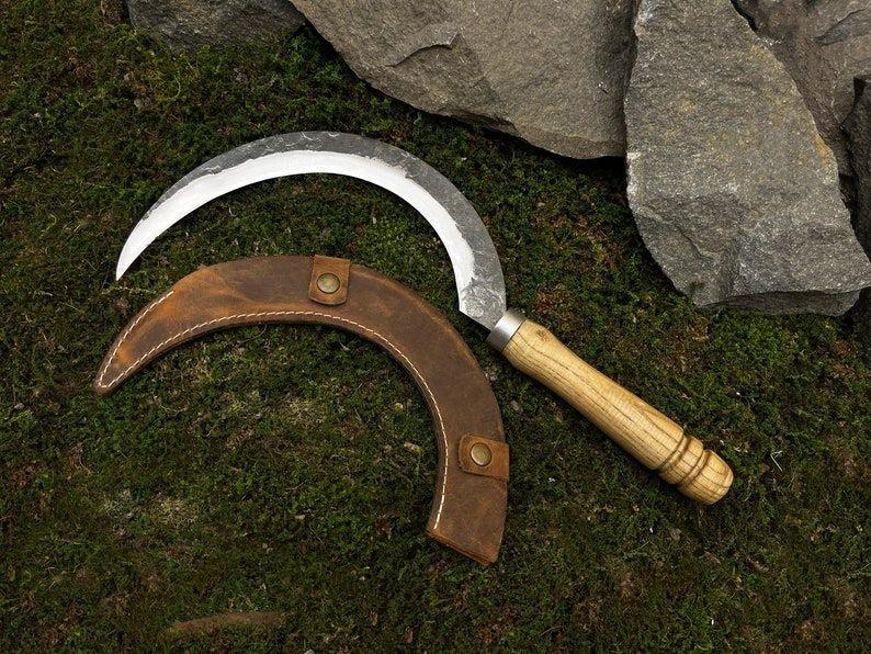 Forged Sickle Perfect for harvesting crops and clearing overgrowth Essential