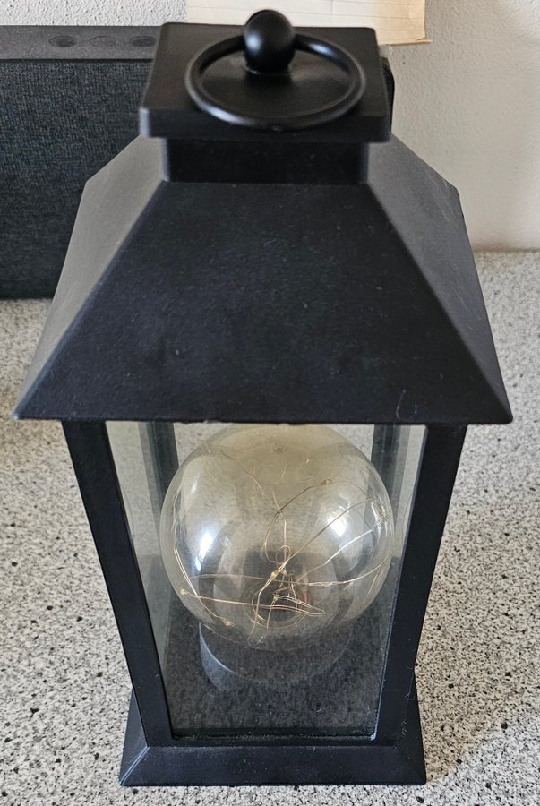 Black Lantern with LED Light