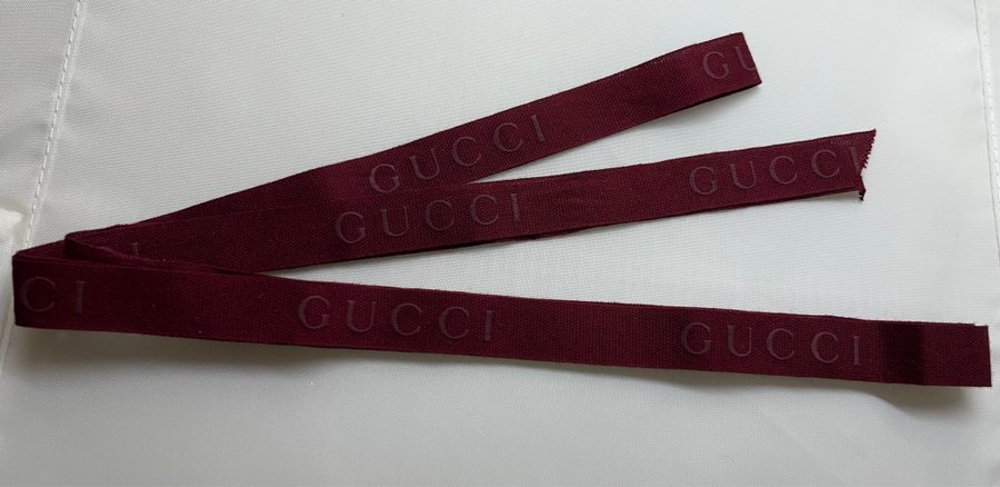 Gucci band, presentband, vinröd tygband