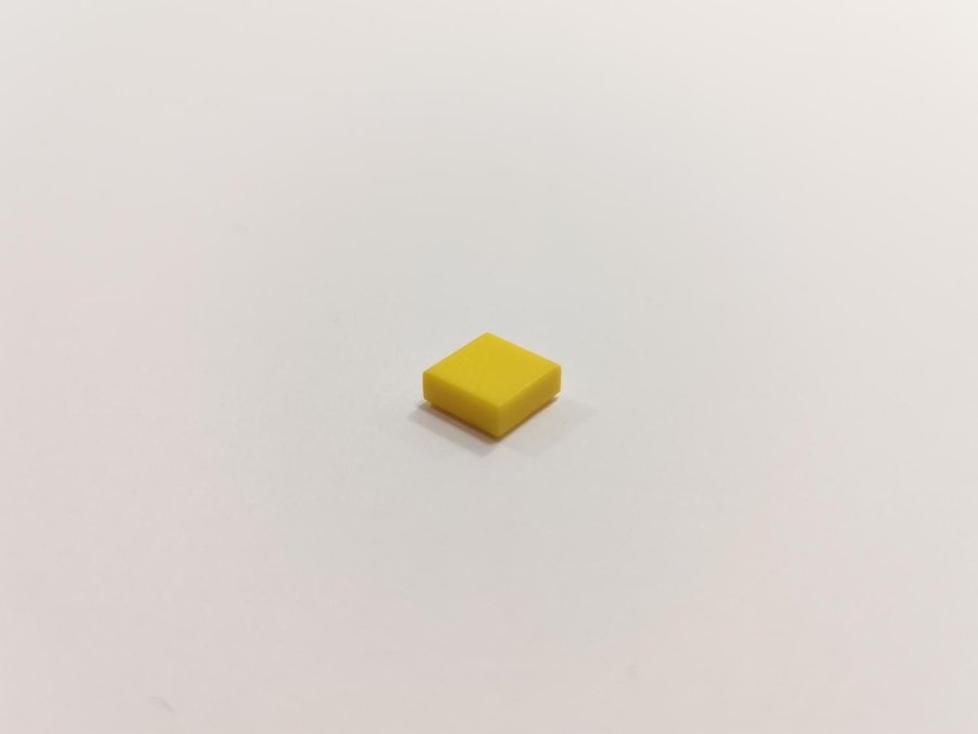 Lego - tile - slät - 1x1 - part 3070 - gul