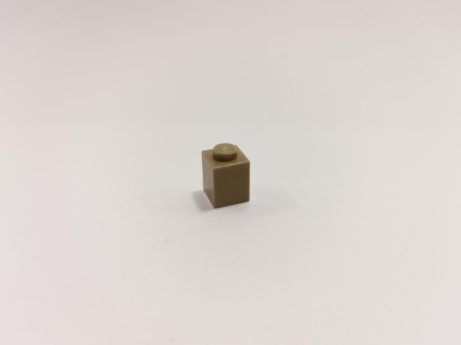 Lego - brick - bas - 1x1 - part 3005 - biege (dark tan)