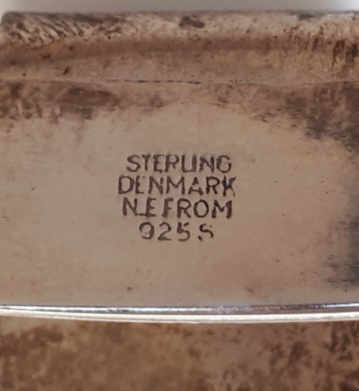 N.E.FROM 925 Silver Tie 30g. Sterling Sølv Danmark. Slipse Smykke. Dansk Smycken