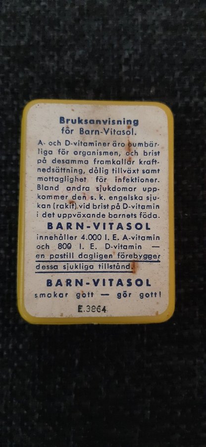 LEO Barn-Vitasol AD-vitaminer, plastask okänd ålder.