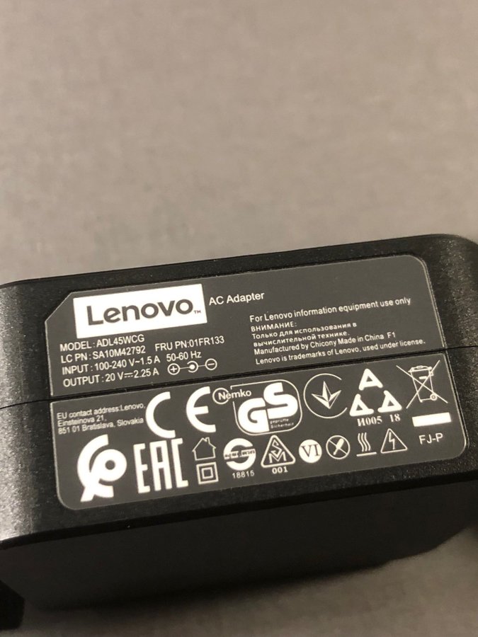 Lenovo AC Adapter 20V (2.25A)