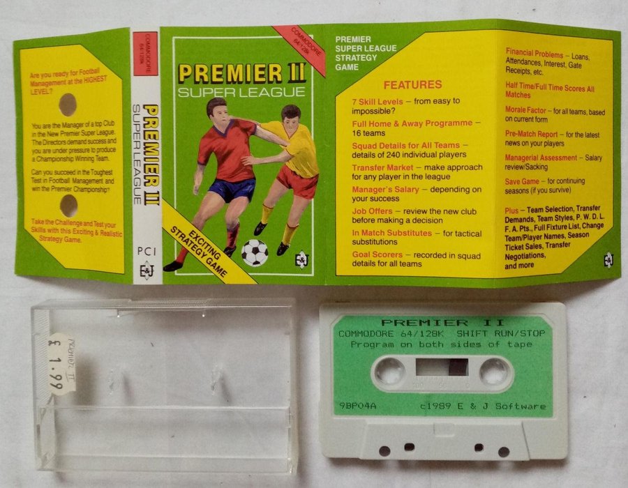 Premier II Super League (EJ Software)  - Commodore 64/C64 Spel