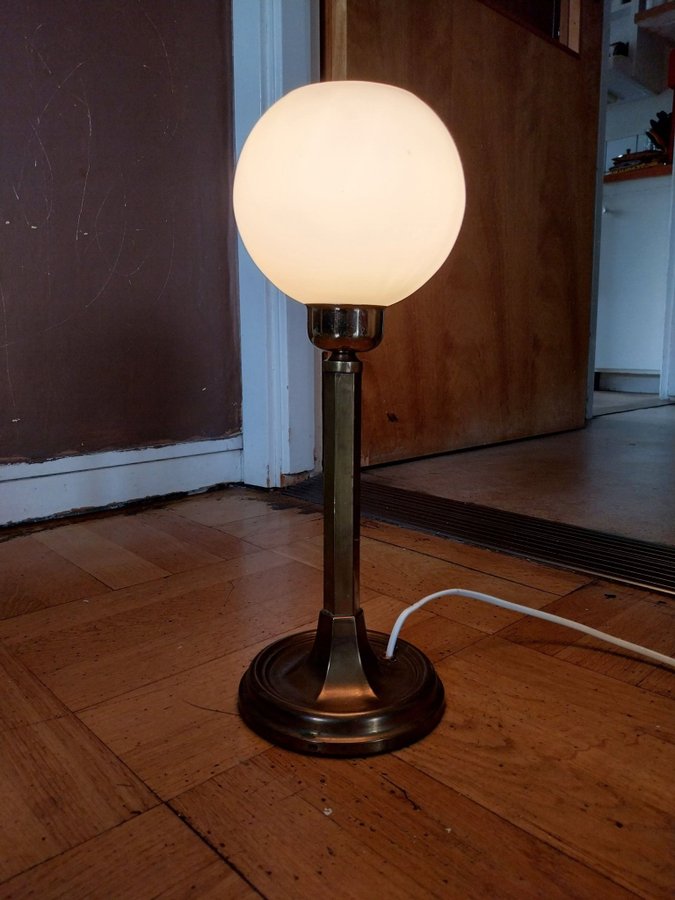 Bordslampa glas iklot firm och mässing