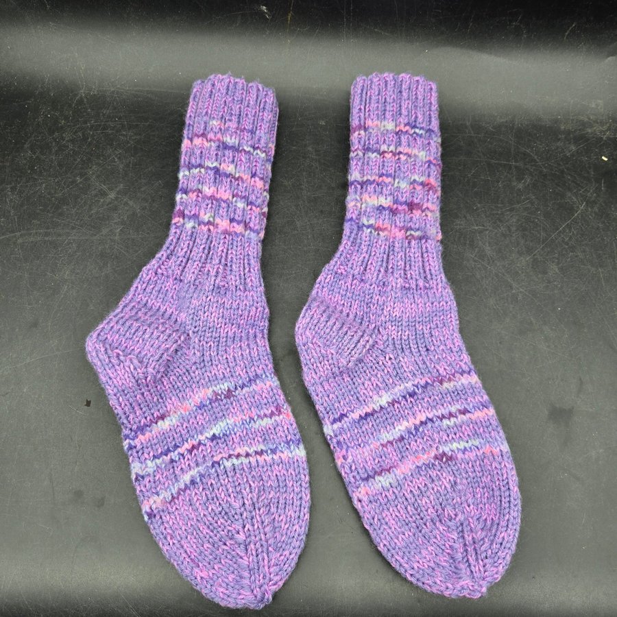 Nya Hemstickade Raggsockor/Sockor/Stickade Strumpor storlek 38-39