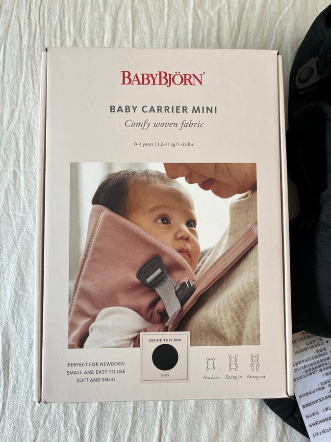 BabyBjörn Baby Carrier Mini bärsele - Svart Inköpt i juni