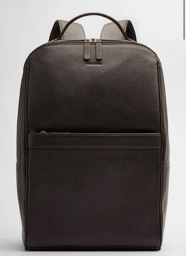 Ny Elegant John Henric Läder Skinn Ryggsäck Backpack Väska