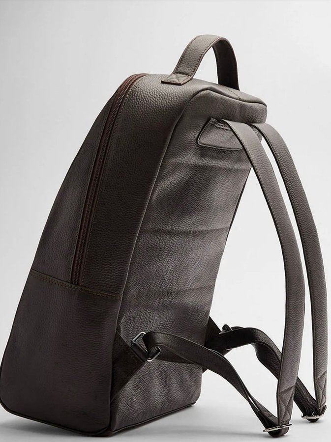 Ny Elegant John Henric Läder Skinn Ryggsäck Backpack Väska