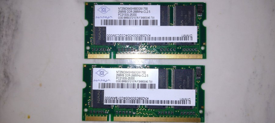 2st 256 MB So dimm Pc 2100 266 Mhz Nanya