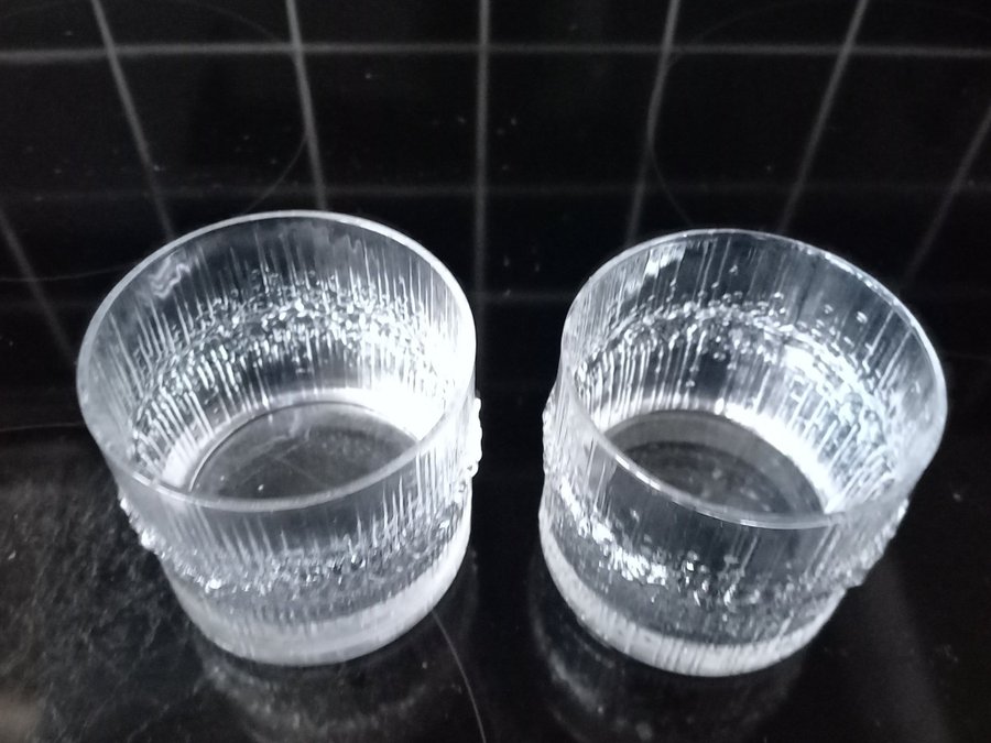 NIVA 2 st WHISKYGLAS Tapio Wirkkala Iittala selterglas whiskeyglas