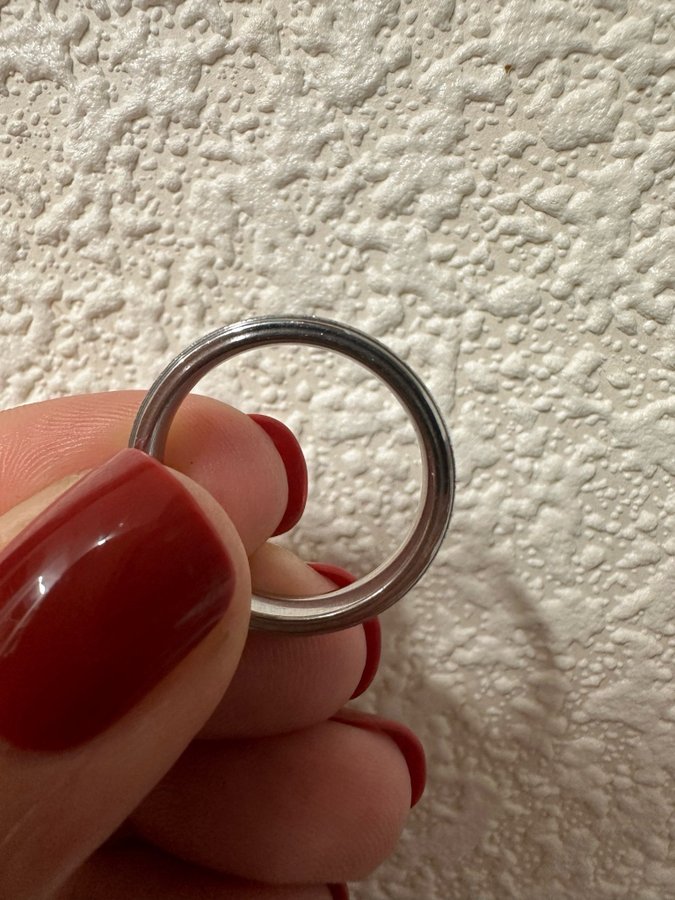 Helt nya ring förlovning i 316L stainless steel rostfritt stål str. 17mm