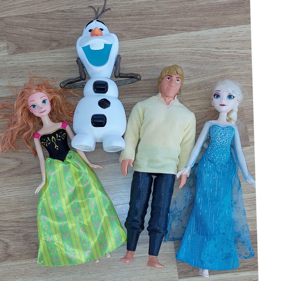 Frozen dockor - Anna, Elsa, Kristoffer och Olaf