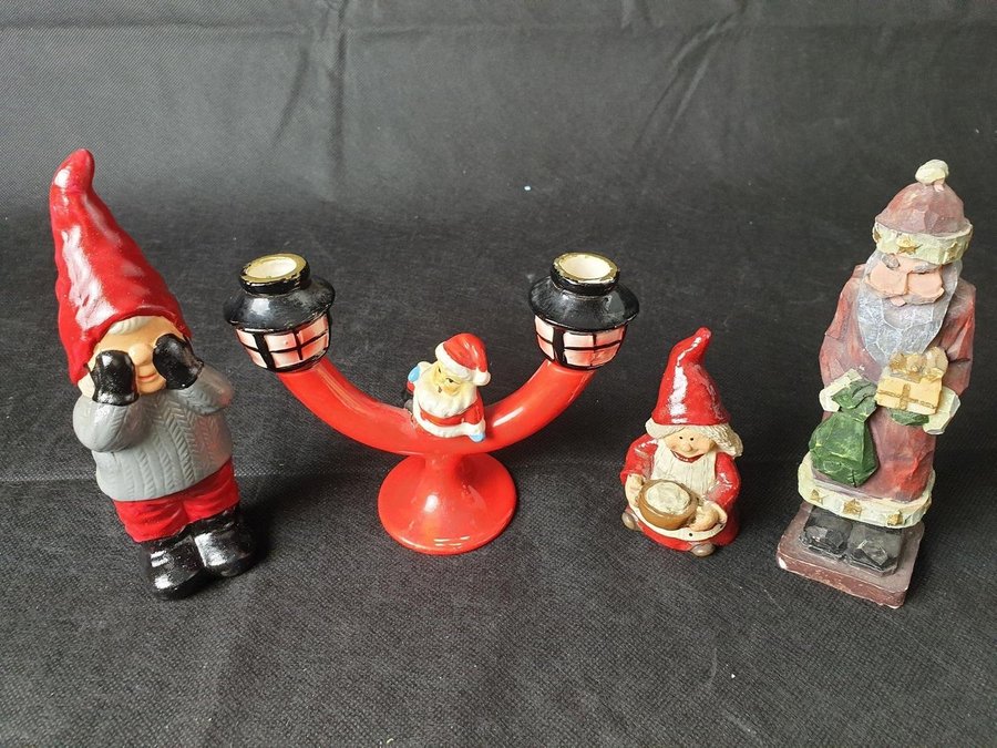 Julfigurer figuriner ljusstake JUL ADVENT