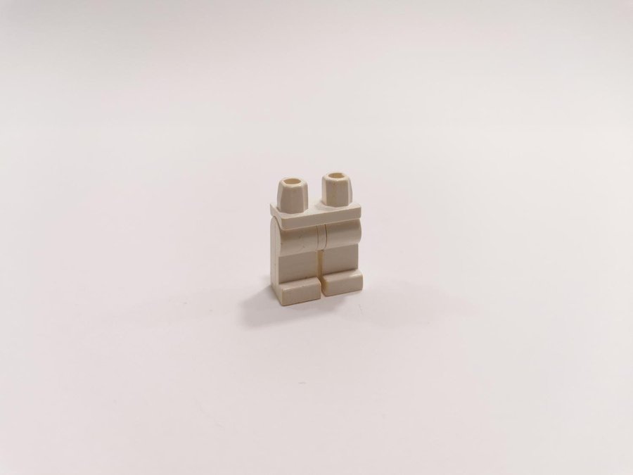 Lego - ben - hips  legs - till minifigur - part 970c00 - vit