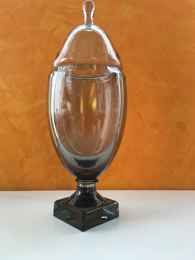 LOCKURNA glas Elis Bergh Signerad "Kosta BH 787" 30-talet