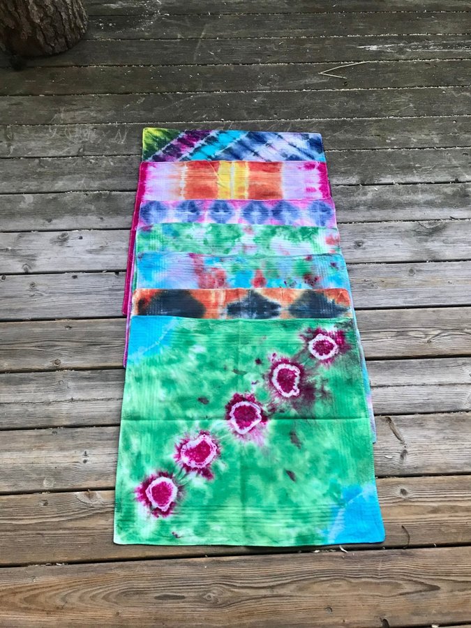 Ny Tie-Dye Näsduk/Bandana CIRCLES (Flera olika sorter)