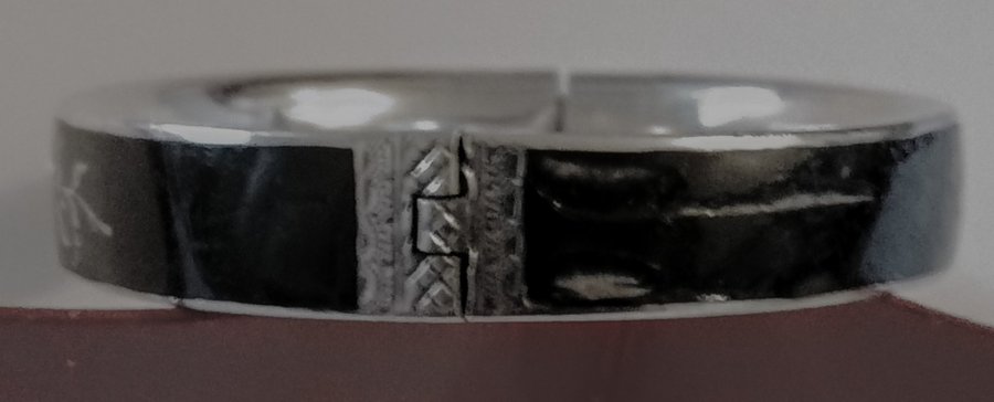 Antik armband i silver med pärlor och niello, Georg Adam Scheid (GAS).