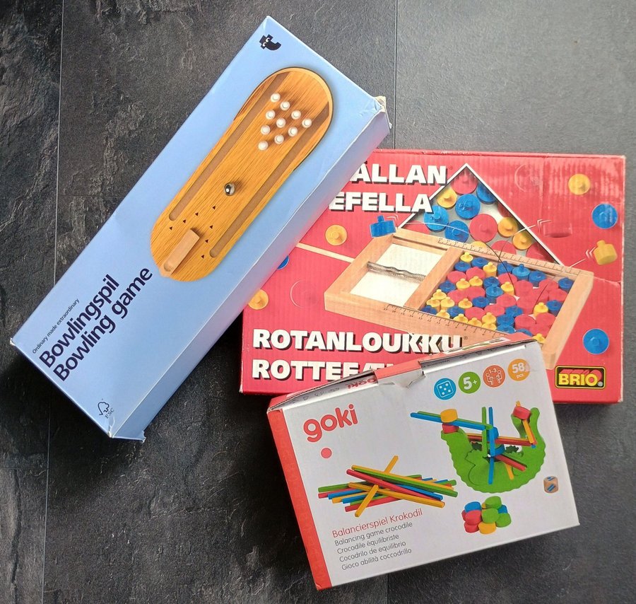 3spel Bovling-Råttfällan-Krokodil