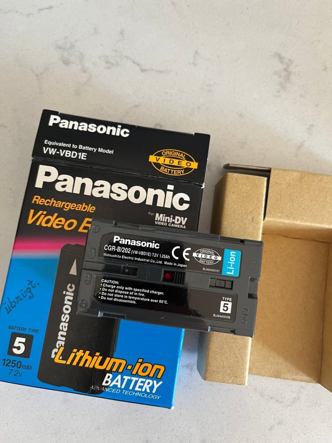 Panasonic videokamera batteri