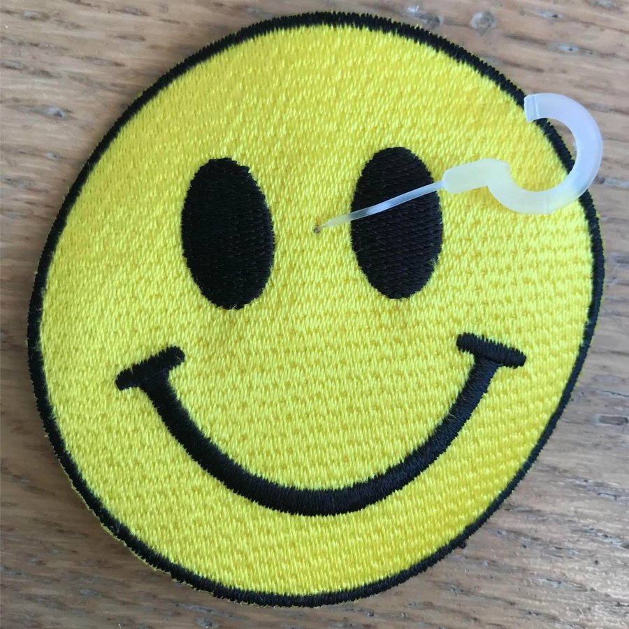 Patch Smiley Glad Gubbe Gul