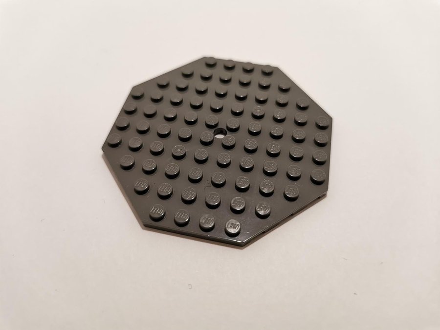 Lego - platta - plate - 10x10 - part 89523 - mörkgrå (bluish)