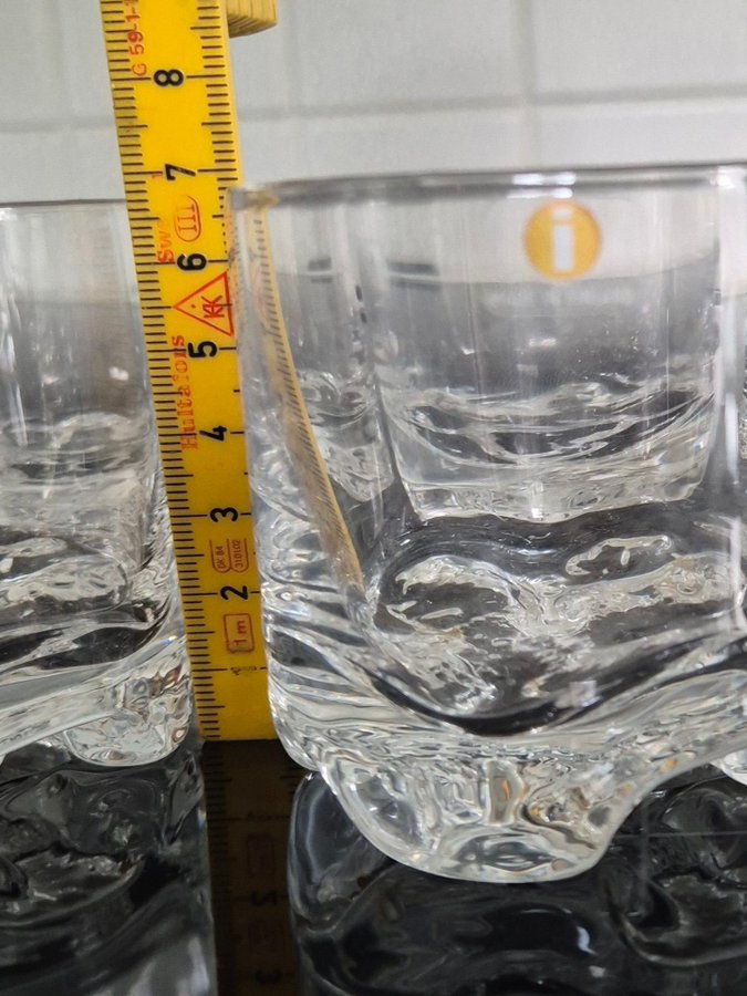 8 fina selterglas whiskeyglas Gaissa - Iittala Finland - Tapio Wirkkala