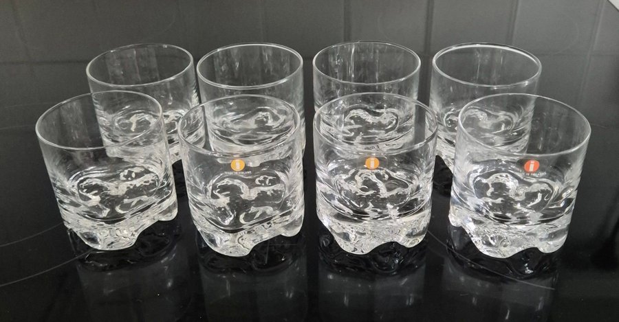 8 fina selterglas whiskeyglas Gaissa - Iittala Finland - Tapio Wirkkala