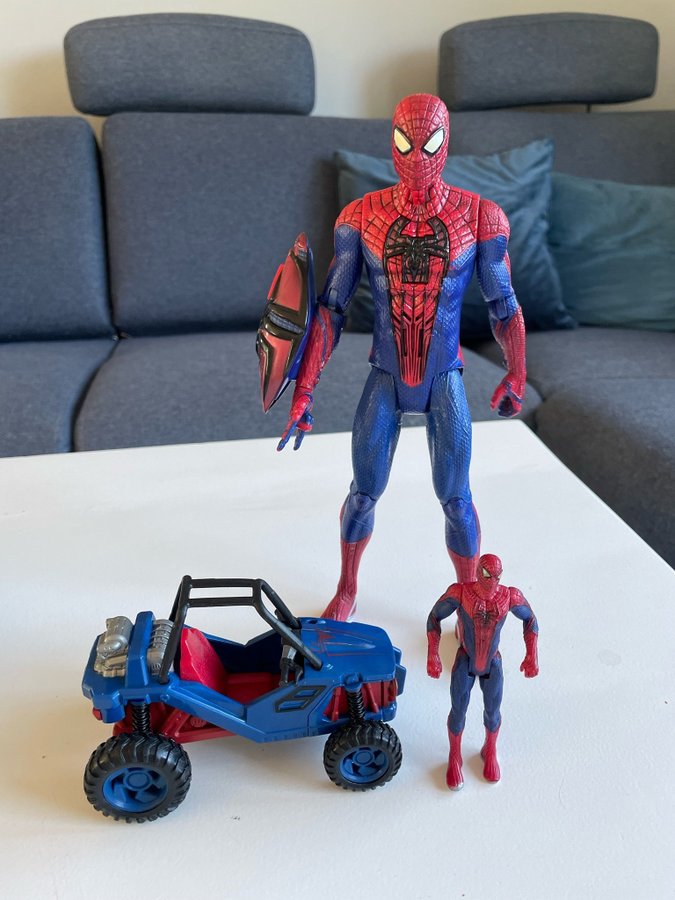 Exklusiv Marvel Spiderman/Spindelmannen figur med ljud + Spiderman fyrhjuling