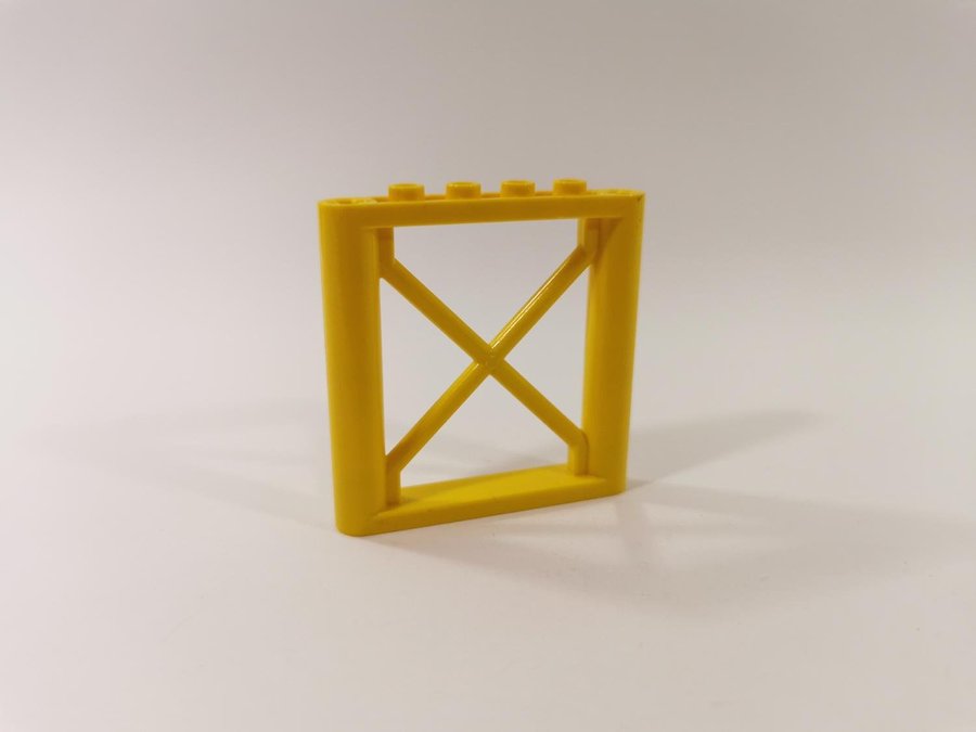 Lego - staket - support - 1x6x5 - part 64448 - gul