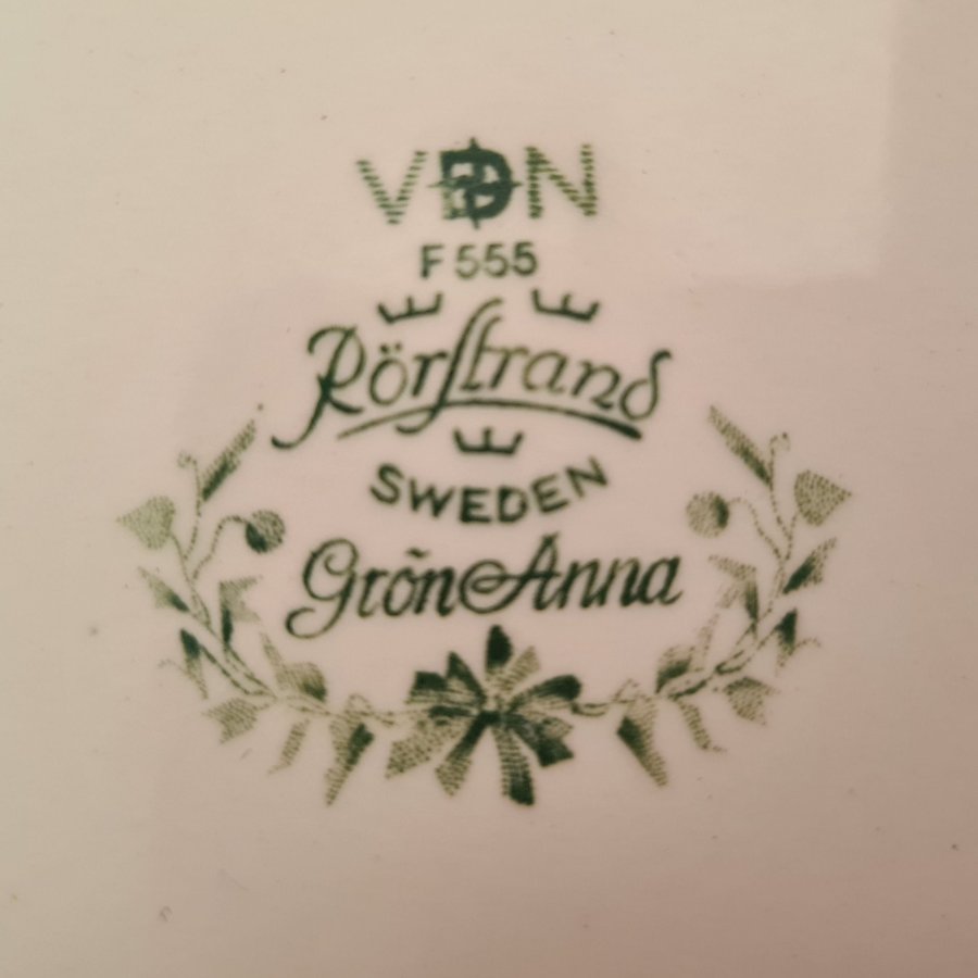 Rörstrand Gröna Anna tekopp med fat