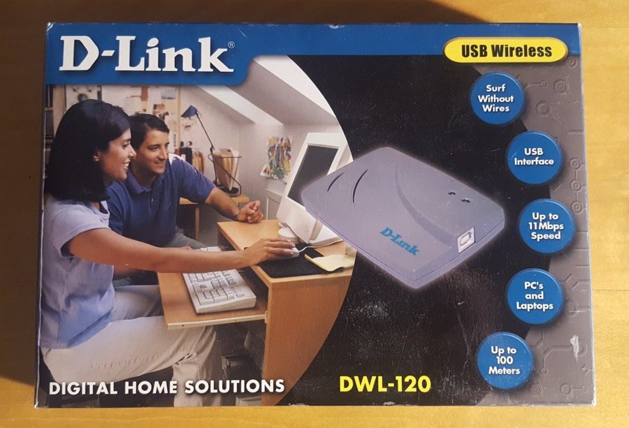 D-Link DWL-120 USB trådlös anslutning