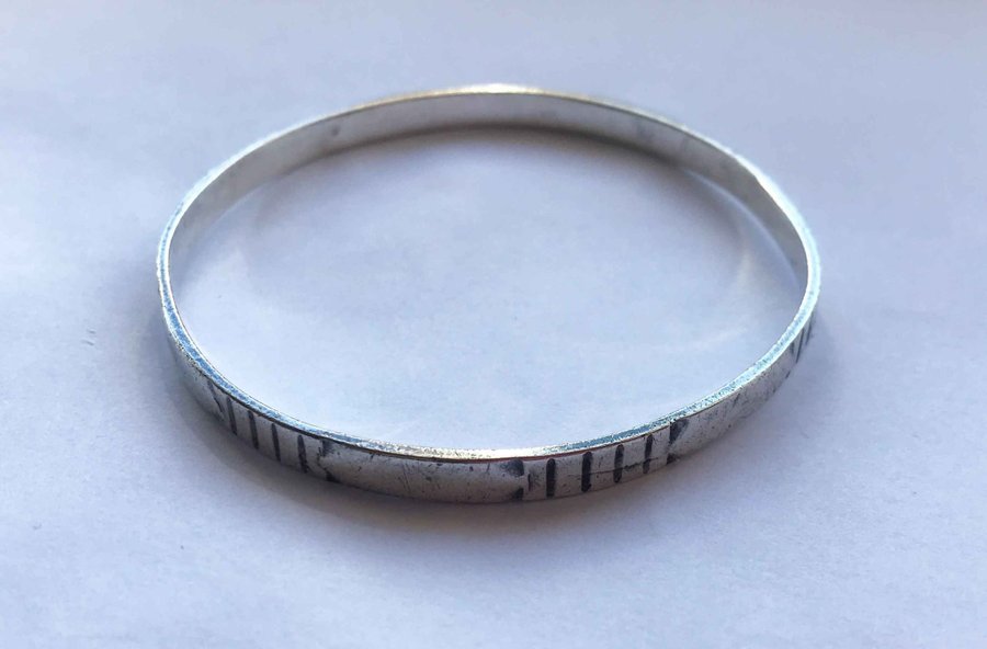 Vintage sterling silver armband bangle Swedish