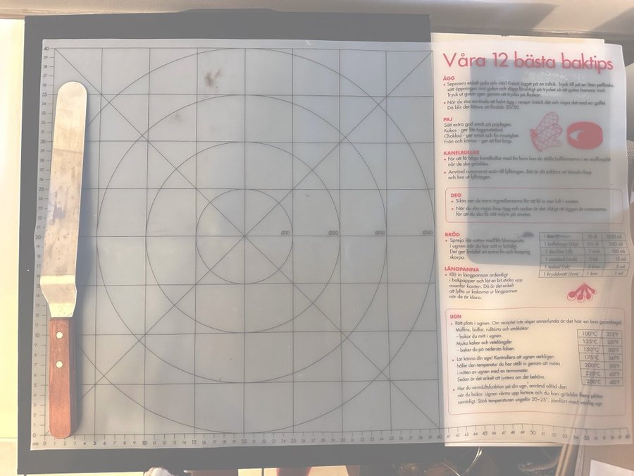 Silikonmatta/ bakmatta och spatel