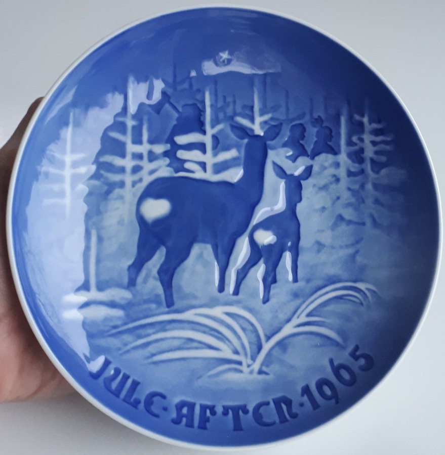 1965 Bing  Grøndahl Like-New Porcelæn Juleplatte Porslin Väggtallrik Jultallrik