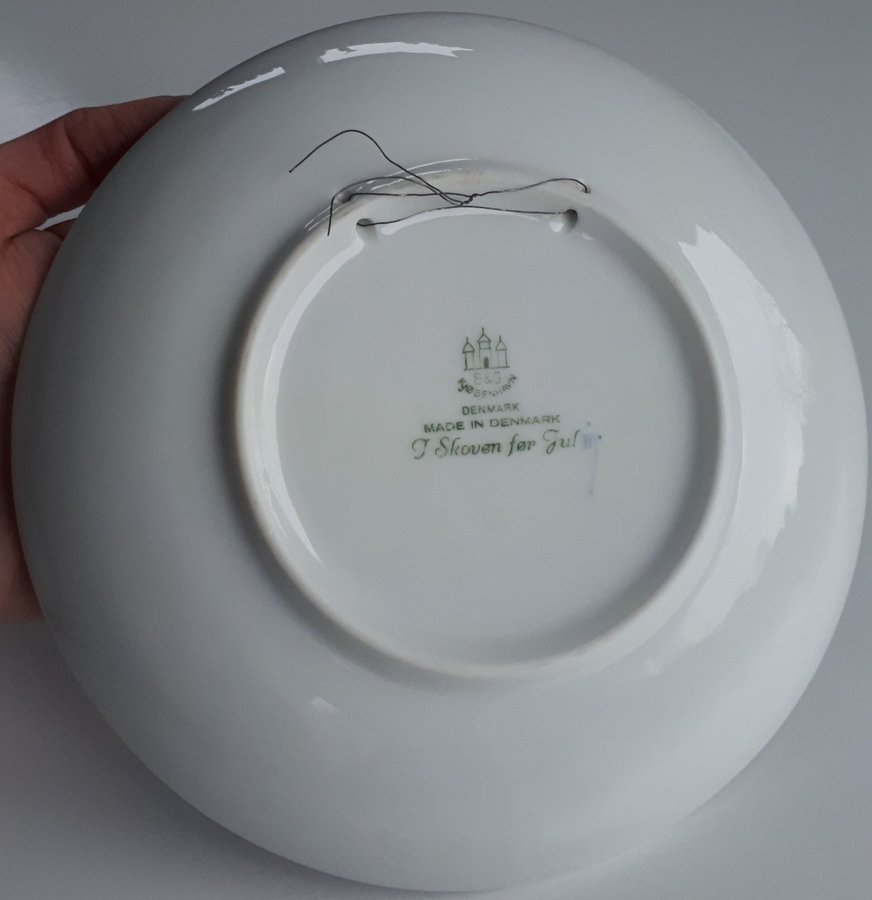 1965 Bing  Grøndahl Like-New Porcelæn Juleplatte Porslin Väggtallrik Jultallrik