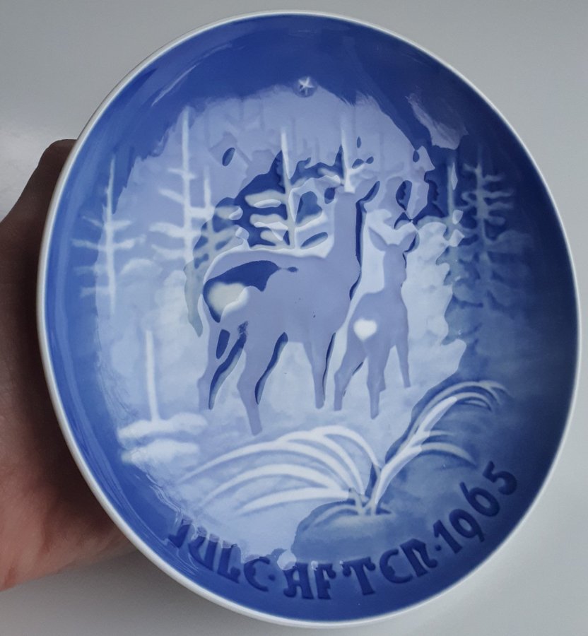 1965 Bing  Grøndahl Like-New Porcelæn Juleplatte Porslin Väggtallrik Jultallrik