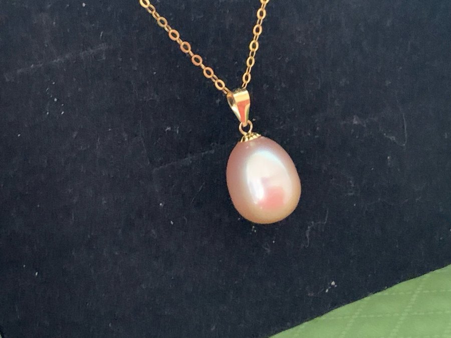 18k Gold Pearl pendant - festive season gift- stone queen