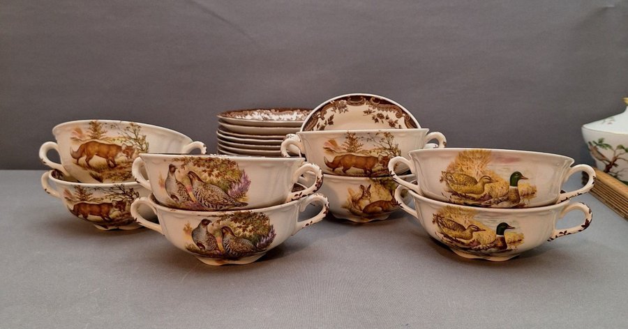 Palissy  Royal Worcester Game Series - buljongkoppar