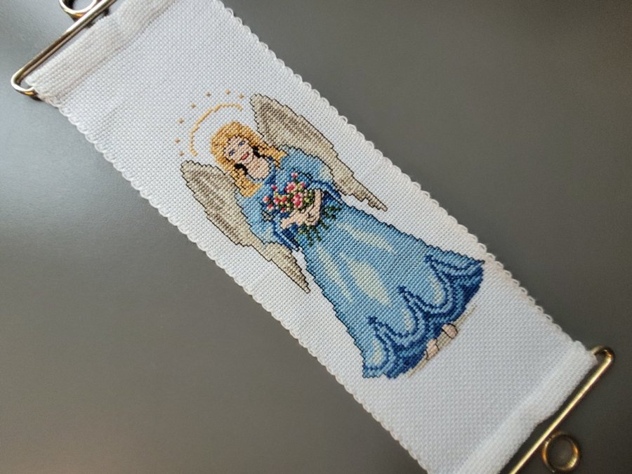 Söt jul vepa handbroderad Ängel 10×29cm retro