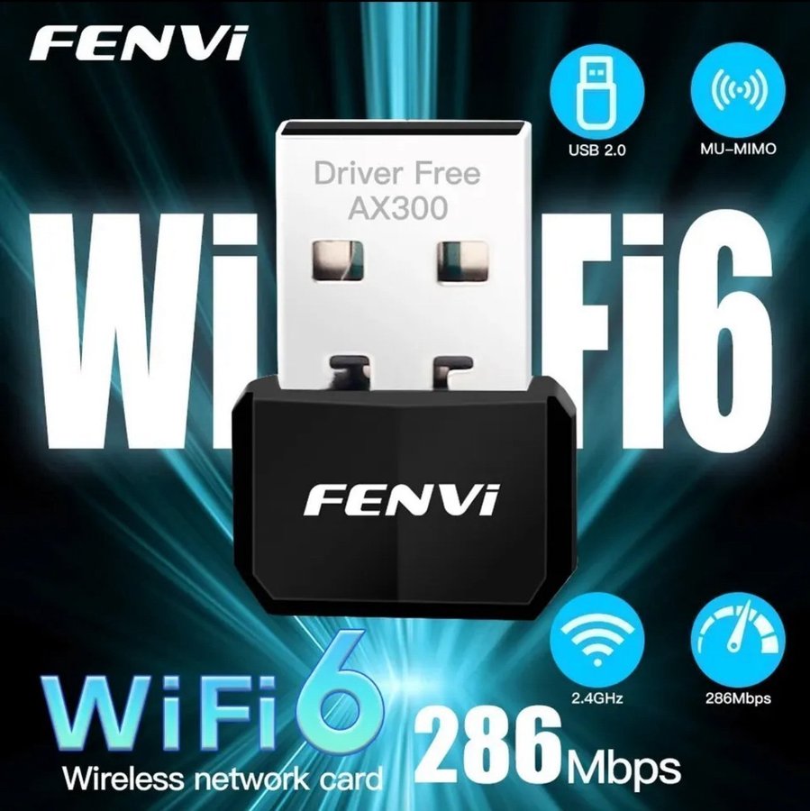 WiFi 6ax USB Dongle 300Mbps 15gram NY!