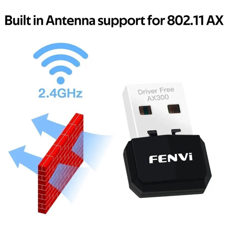 WiFi 6ax USB Dongle 300Mbps 15gram NY!