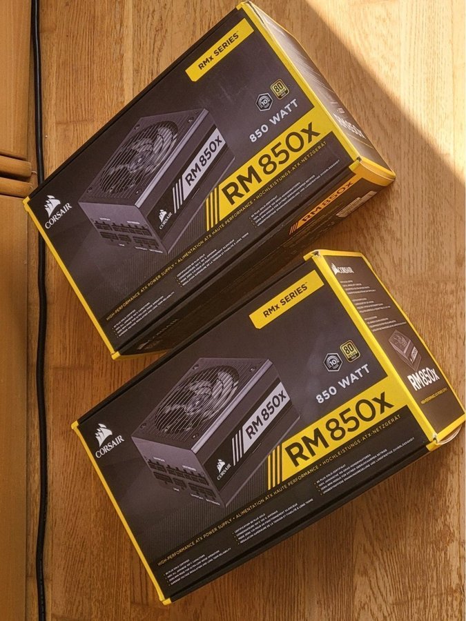 Corsair RM850X 850W 80+ GOLD, ZERO FAN  kompakt PSU -MTBF 100,000 hours