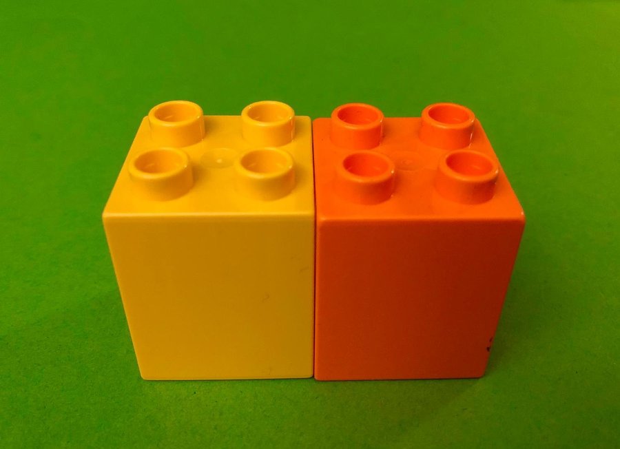 Lego DUPLO 3 År - Orange Kloss 3 Glassar - Gul Kloss Nummer 3