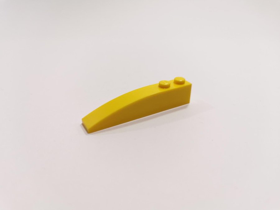 Lego - slope - curved - böjd - 6x1 - part 42022 - gul