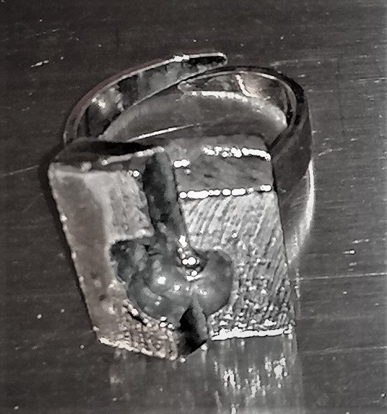 Mycket fin designad silver färgade Metall ring